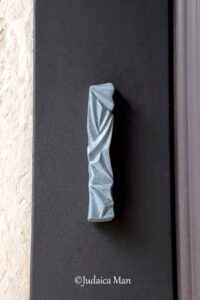 Ceramic mezuzah "Diamond" Blue stone color 2 sizes