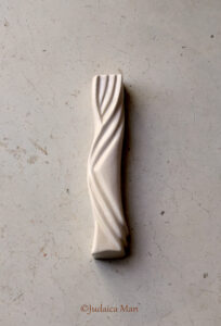 Ceramic mezuzah case "Kalah- Bride" cream color