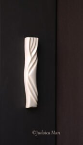 Ceramic mezuzah case "Kalah- Bride" cream color