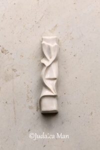 Ceramic mezuzah "Shema" Cream color 3 sizes